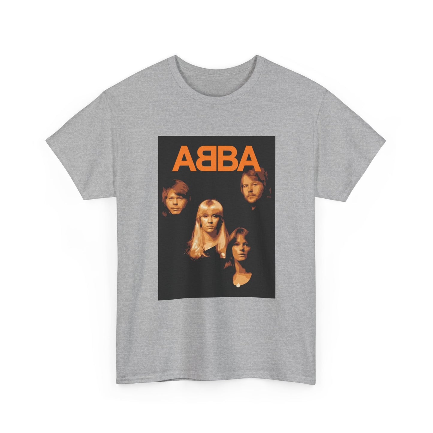 Abba T-shirt vintage retro neon lights classic music Unisex Heavy Cotton Tee