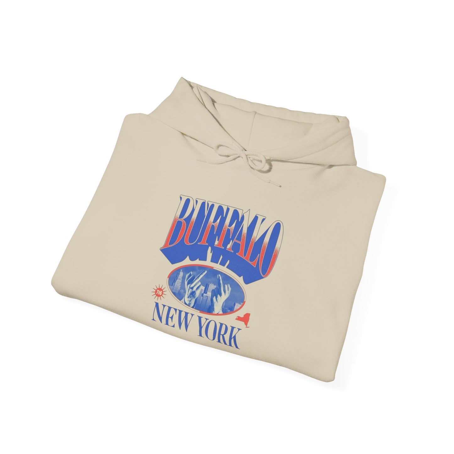 Buffalo New York Football Graphic Hoodie Heavy Blend Sweatshirt NEW