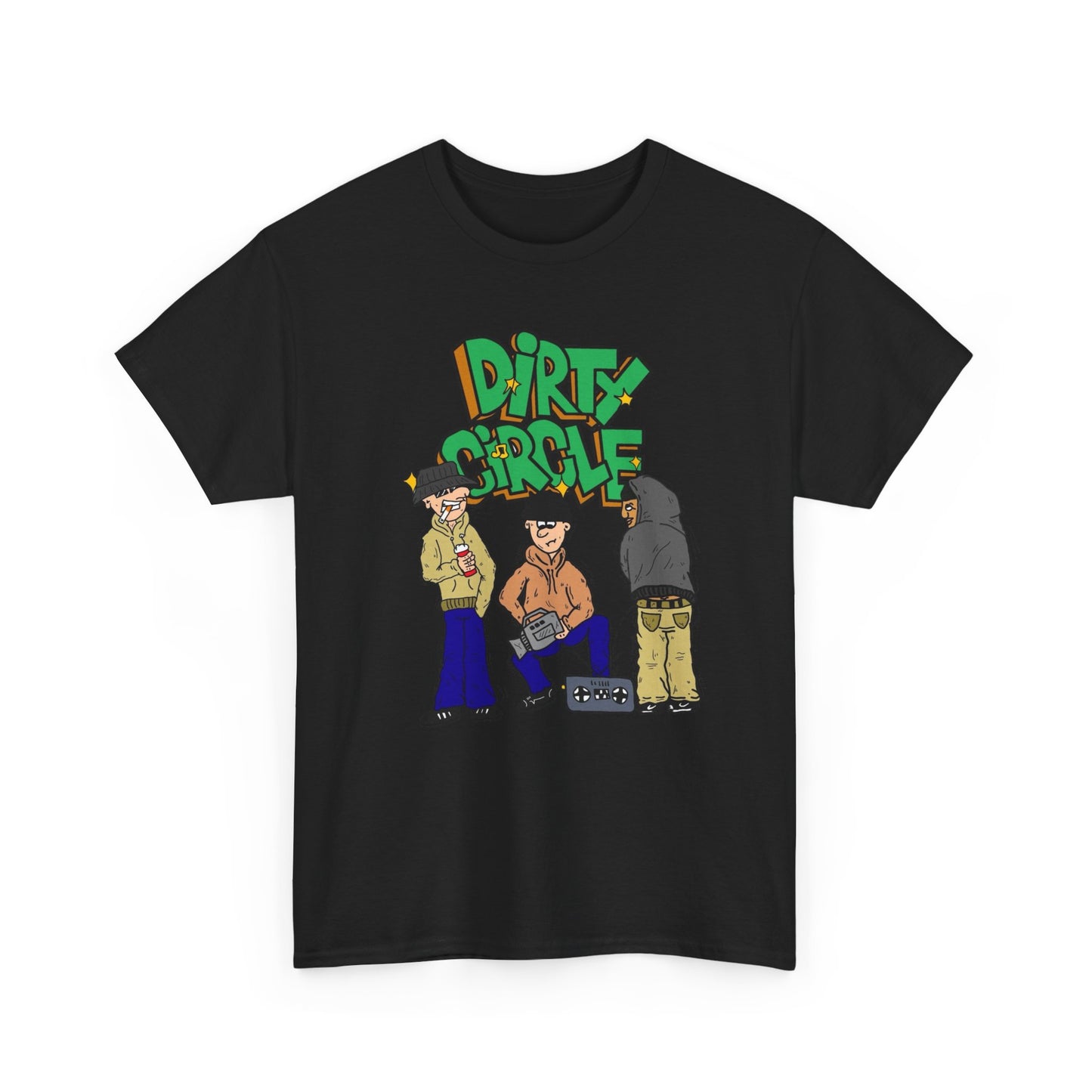 Dirty Circle Retro 90's Graphic T Shirt Unisex Heavy Cotton Tee