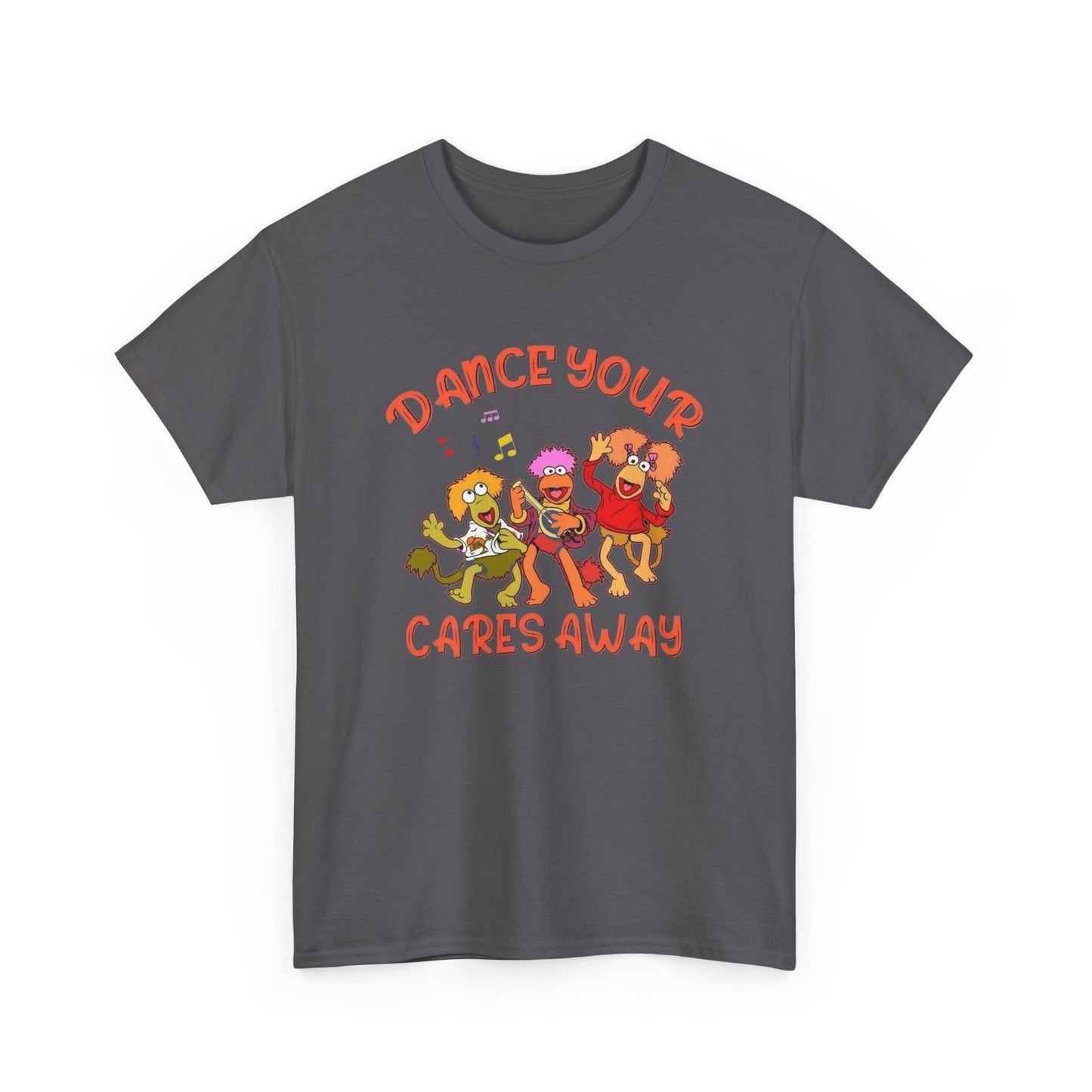 Dance Your Cares Away Fraggle Rock Graphic T Shirt NEW ADULT Tee