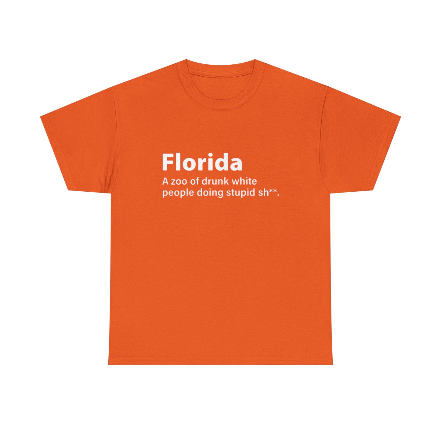 Florida Funny True Graphic T Shirt Jokes Comedy Gift Tampa Unisex Heavy Cotton
