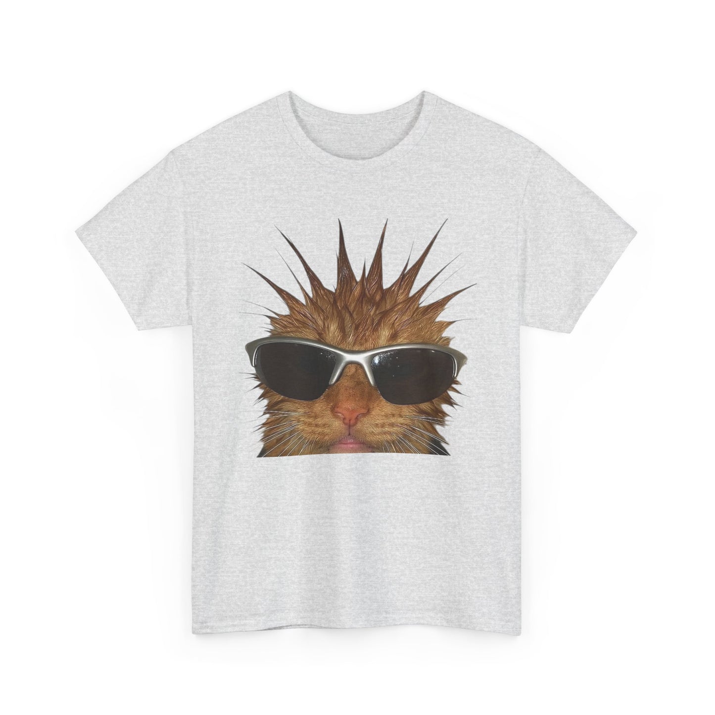Funny Cat Graphic T Shirt Unisex Heavy Cotton Tee