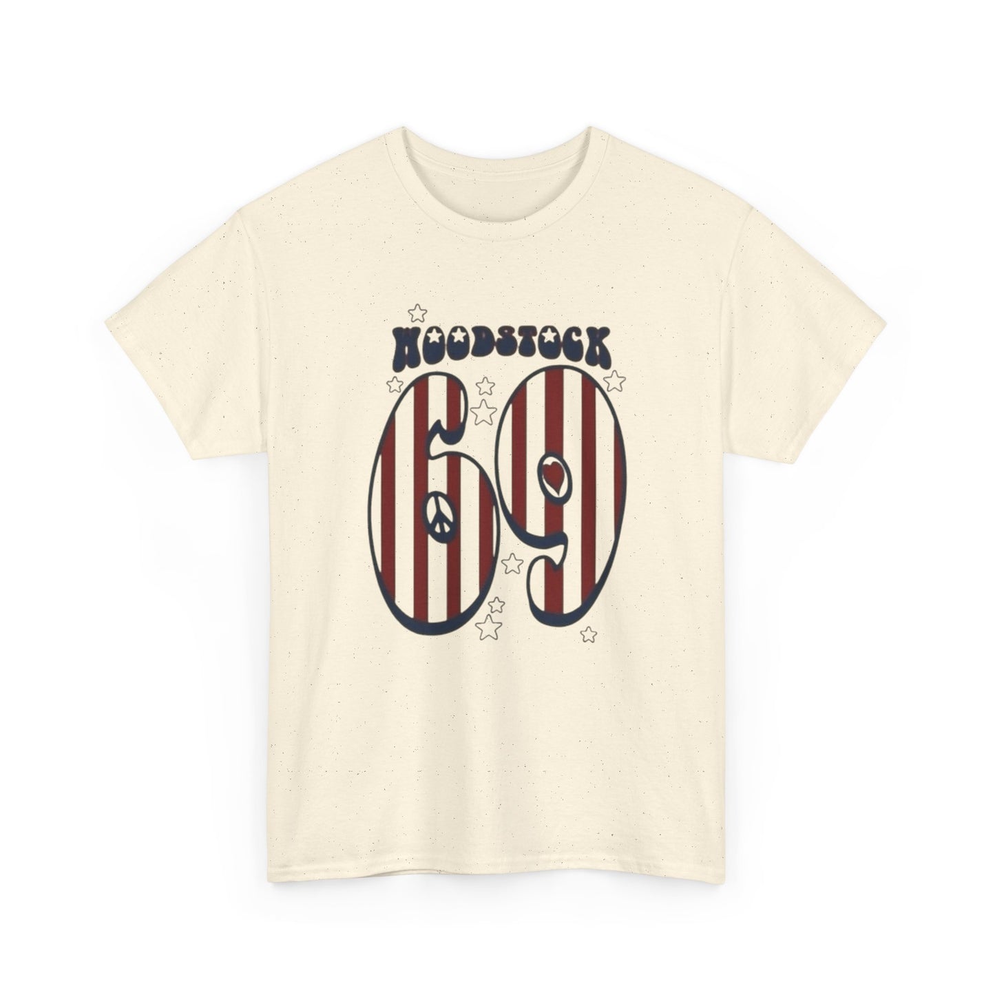 Woodstock 69 Retro Graphic T-Shirt Cotton Tee New Gift Vintage