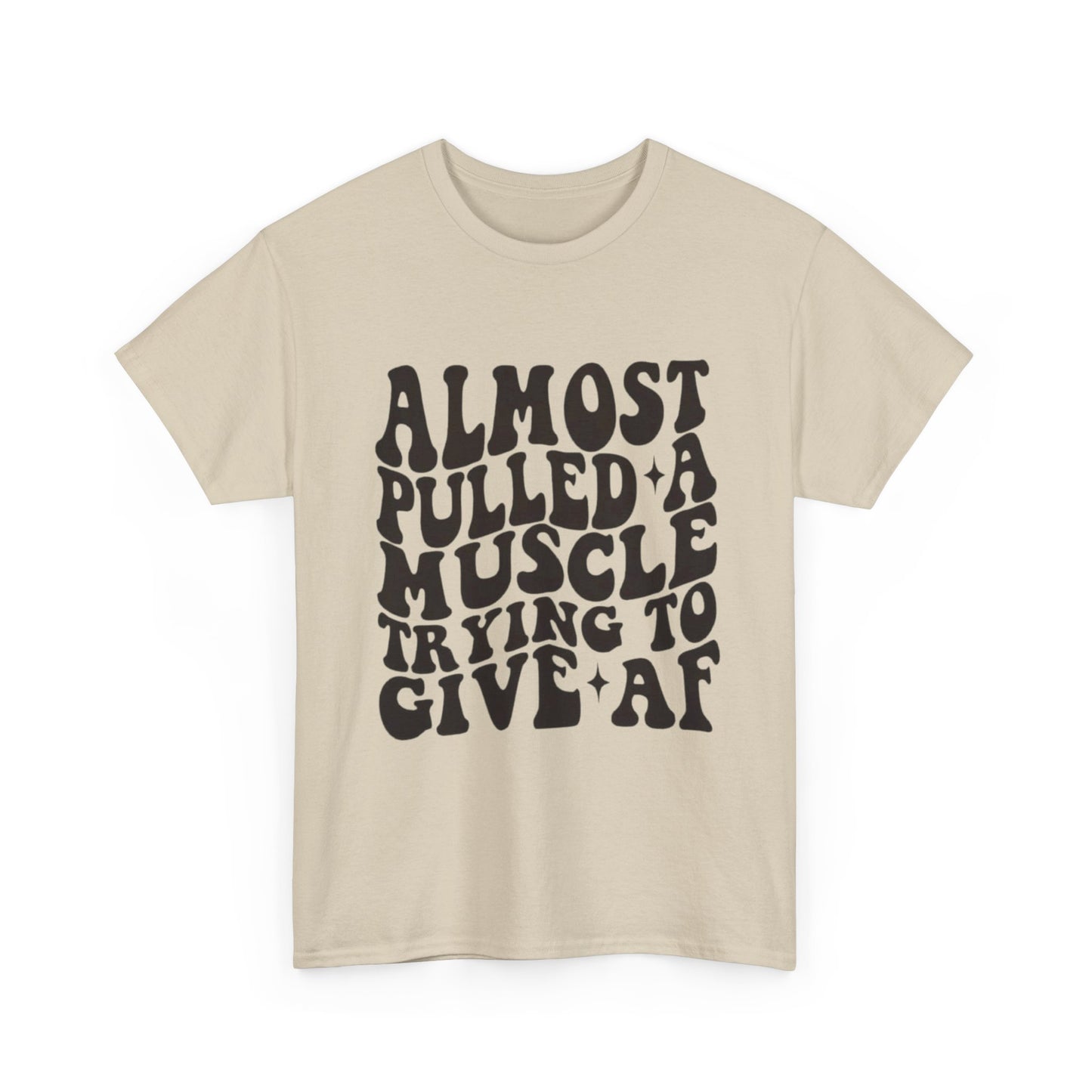 Almost Pulled A Muscle Funny Graphic T Shirt Unisex Heavy Cotton Tee