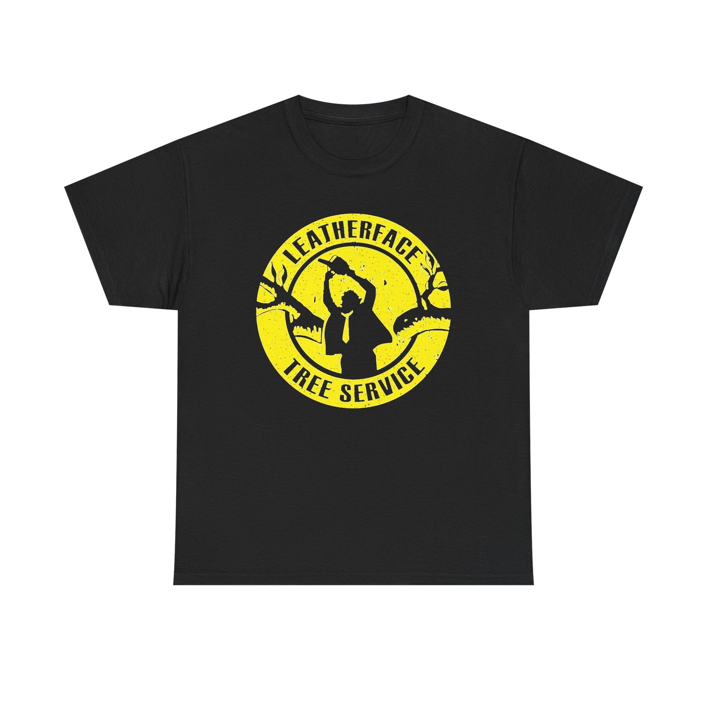 Leather Face Tree Service Graphic T Shirt Funny Retro Apparel Unisex Cotton Tee