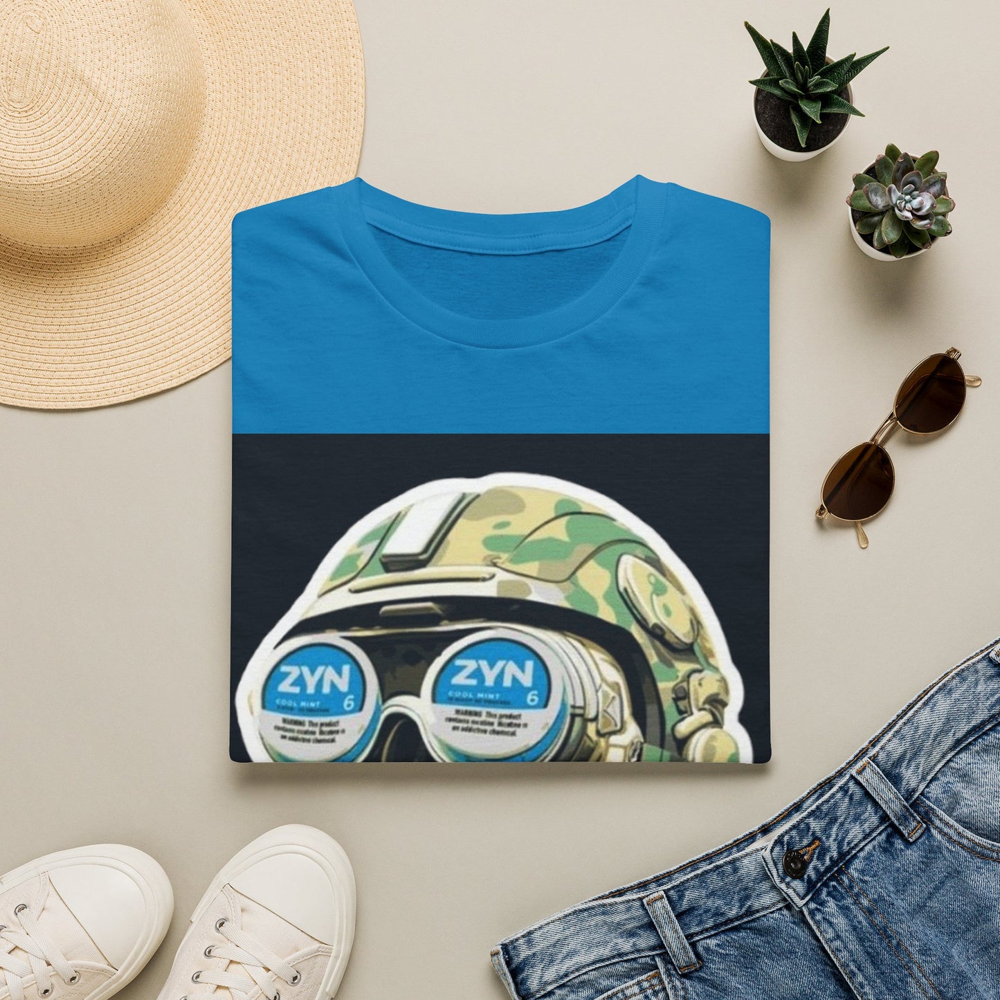 ZYN shirt pouch American Camo zyn pouch tucker trump vintage Softstyle T-Shirt