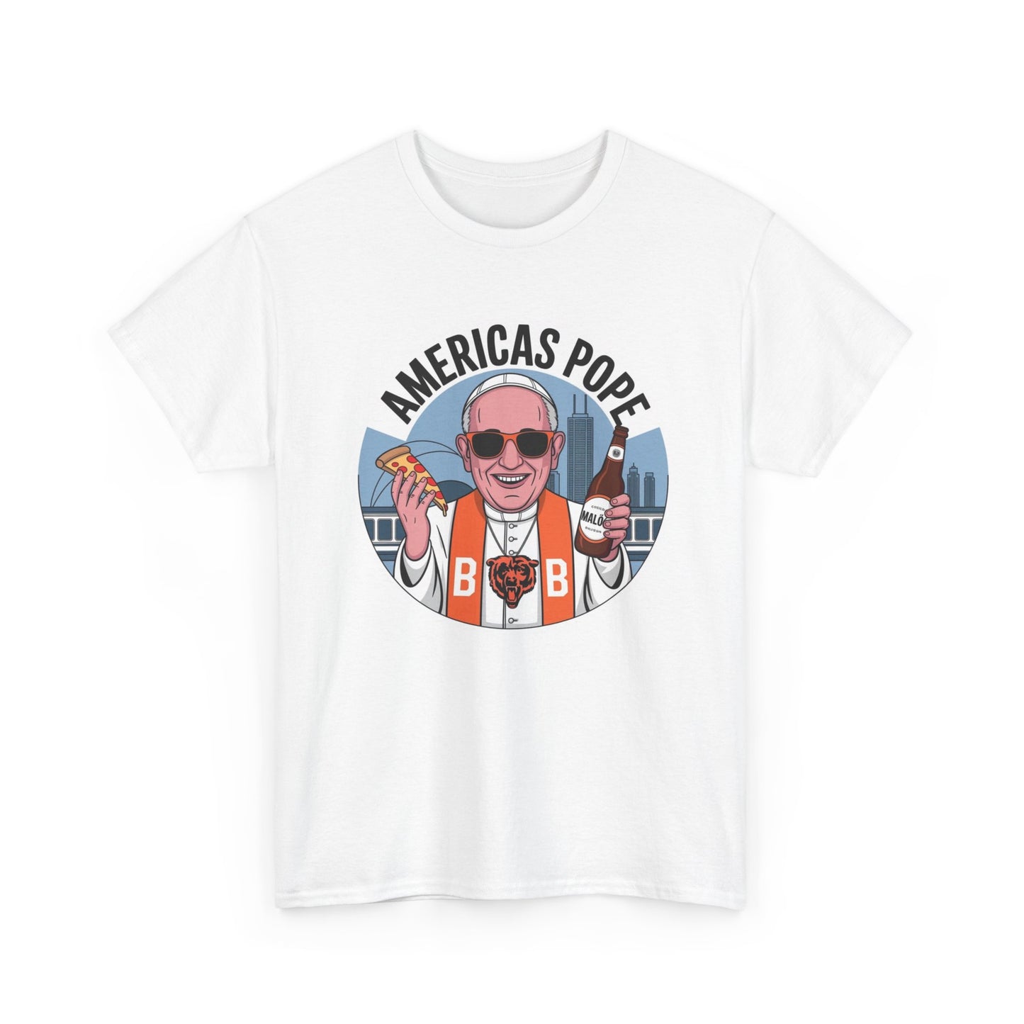 Americas Pope Graphic T Shirt Funny 2025 Unisex Heavy Cotton Tee