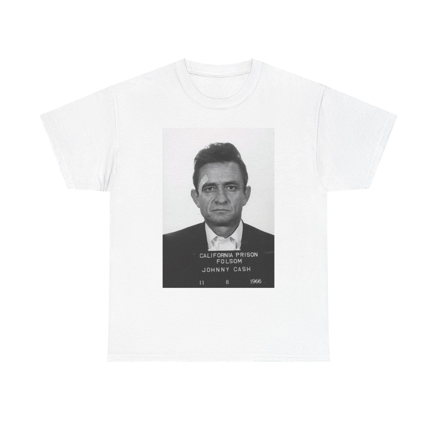 Johnny Cash Graphic T Shirt Vintage Mugshot Retro Unisex Heavy Cotton Tee