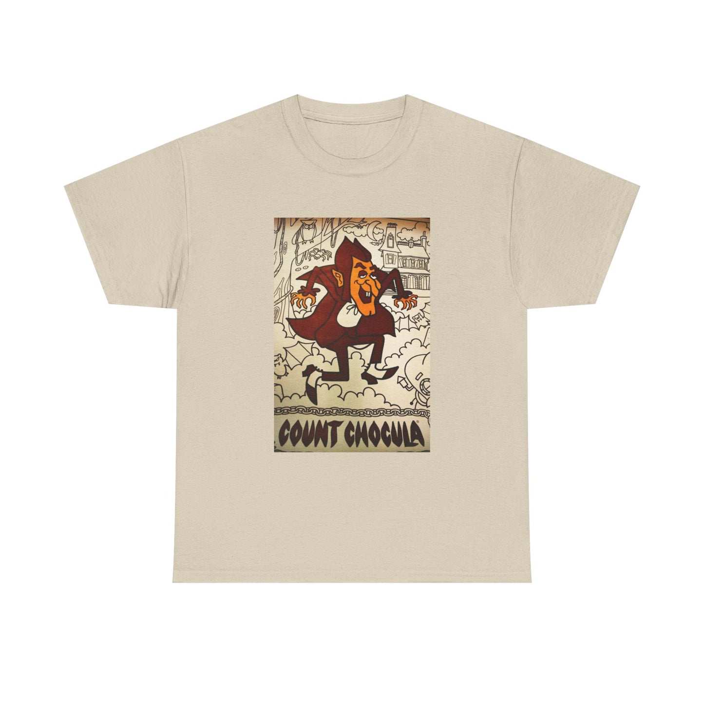 Count Chocula Tshirt Retro Cereal Ad Vintage Poster Unisex Heavy Cotton Tee