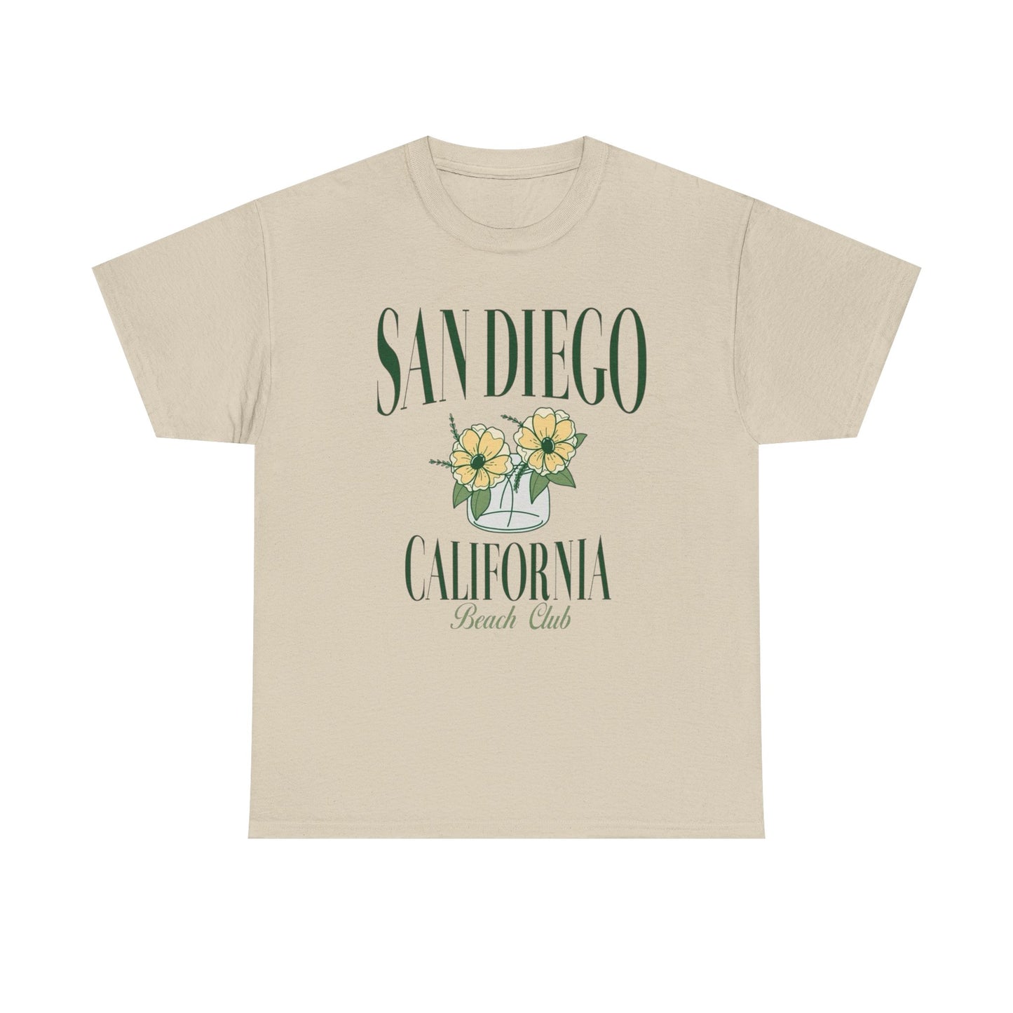 San Diego California Beach Club Graphic T Shirt Adult New Tee