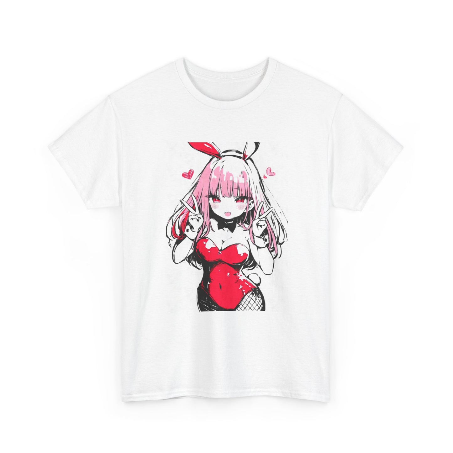 Waifu Anime T-shirt Girl Graphic Cartoon Retro Gaming Unisex Heavy Tee Gamer 54