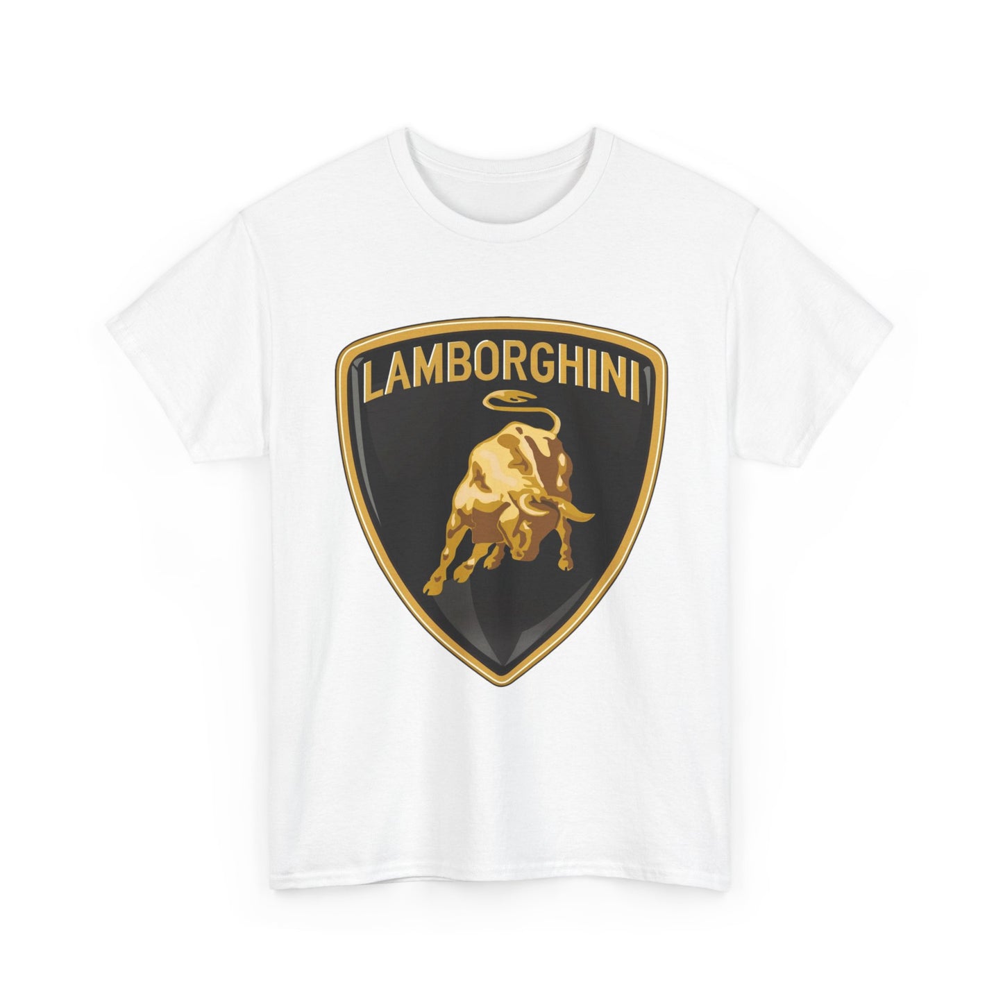 Lamborghini Graphic T Shirt Vintage Logo Retro Unisex Heavy Cotton Tee