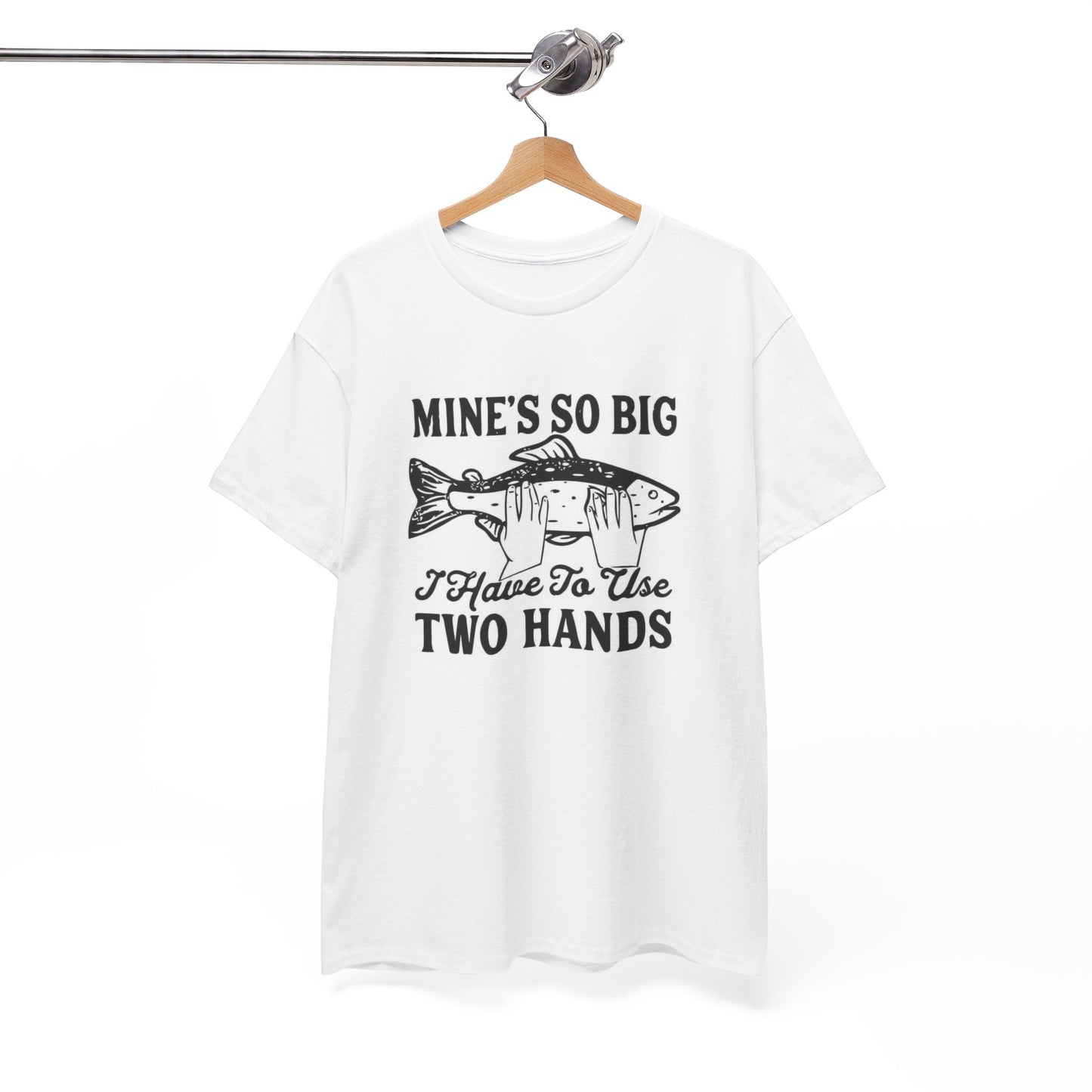 Funny Fishing Graphic T Shirt Big Jokes Humor Men's Heavy Cotton Tee