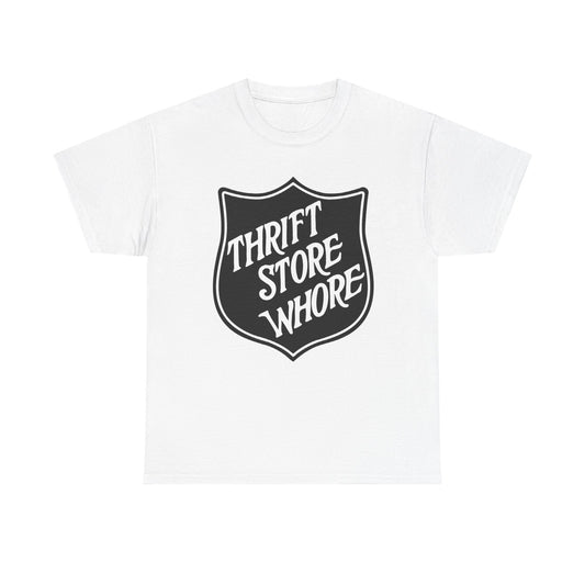 Thrift Store Whore Funny Graphic T Shirt NEW ADULT TEE Cotton