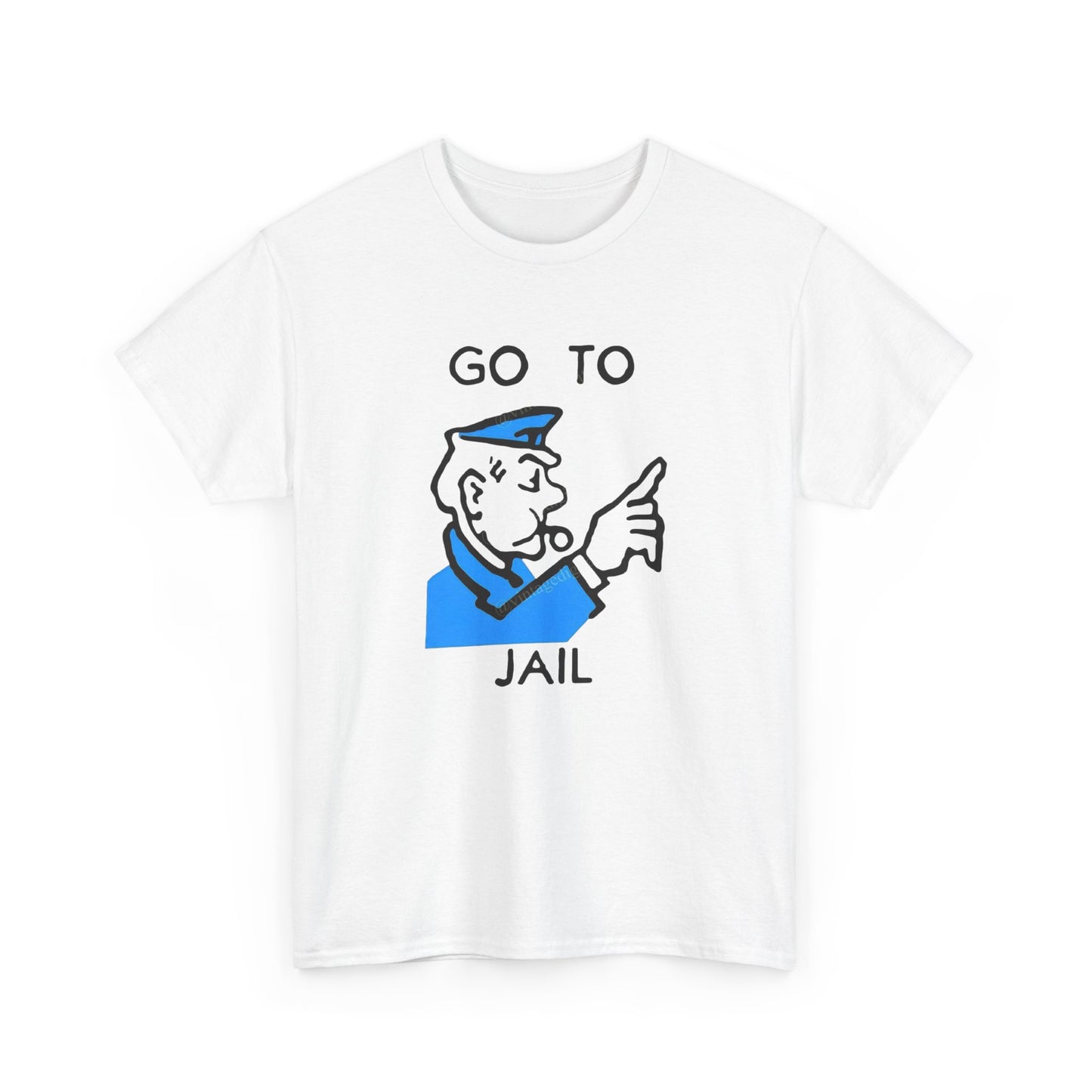 Straight To Jail Game Vintage Graphic T Shirt NEW Unisex Heavy Cotton Tee