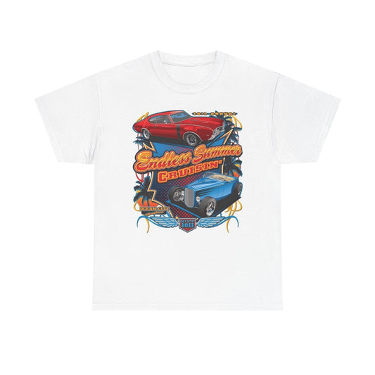 Vintage Muscle Car Show Graphic T-Shirt, Retro Hot Rods Tee, Cruise In