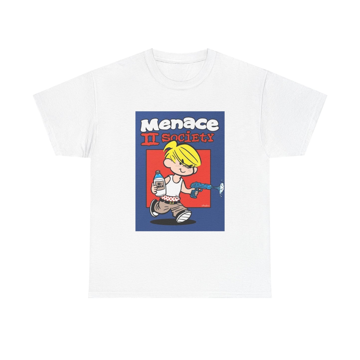 Menace To Society Tshirt Funny Kids Graphic Movie 90s Unisex Heavy Cotton Tee