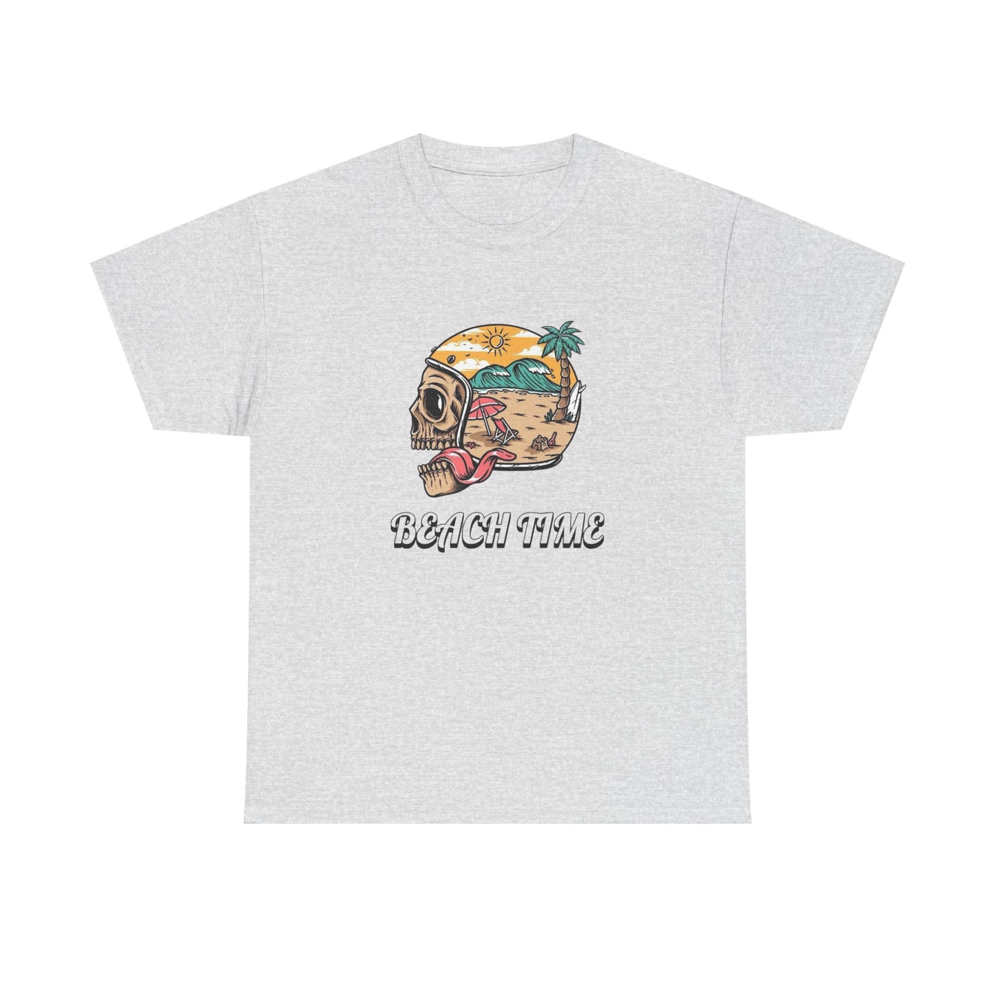 Beach Time Motorcycles T Shirt Graphic Unisex Heavy Cotton Tee NEW GIFT