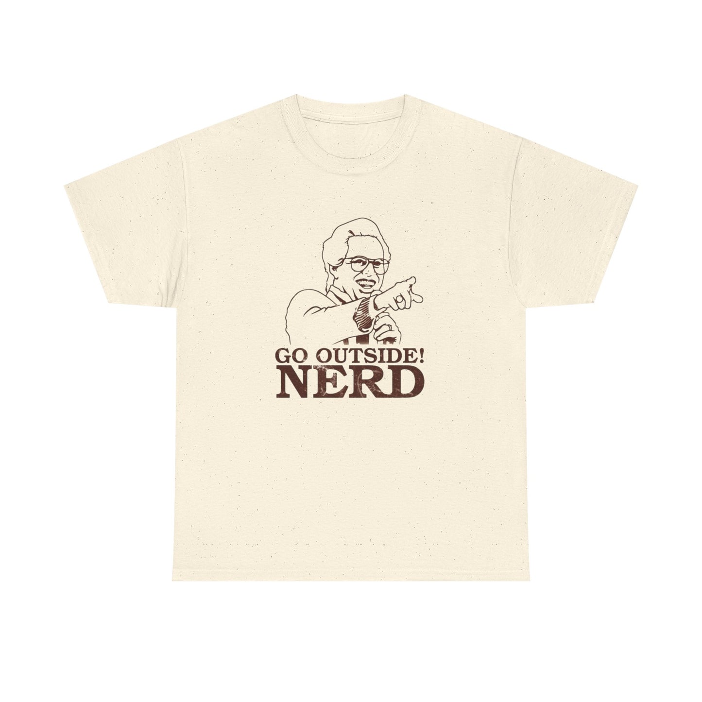 Go Outside Nerd Baby Billy Graphic T Shirt ADULT NEW Unisex Heavy Cotton Tee