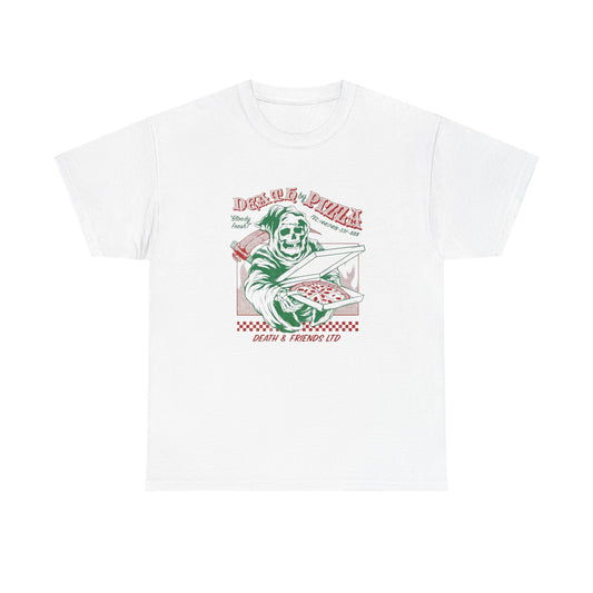 Death By Pizza Graphic T Shirt NEW Heavy Cotton Tee