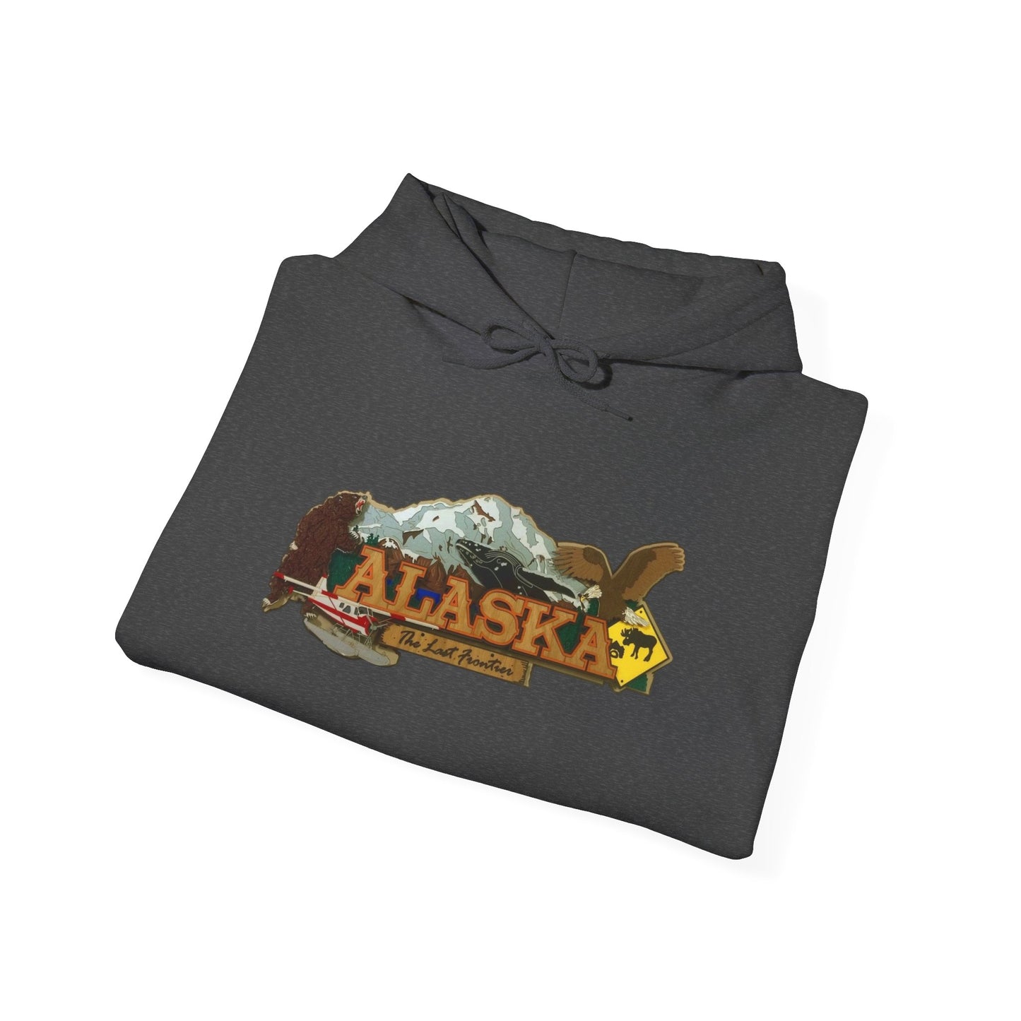 Alaska The Last Frontier Graphic Hoodie  Unisex Heavy Blend™ Hooded Sweatshirt