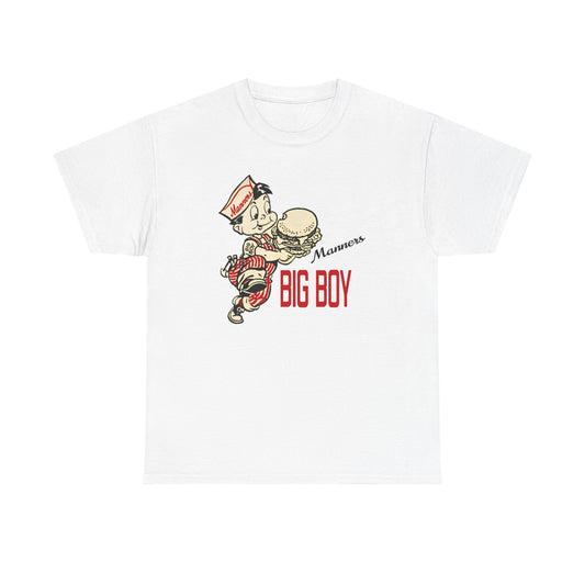 Big Boy Burgers Graphic T Shirt Vintage Logo Unisex Heavy Cotton Tee