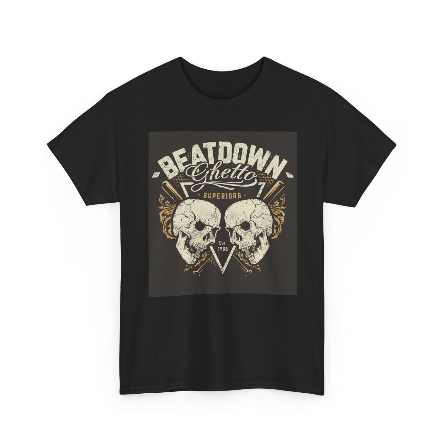 Beat down Ghetto Graphic T Shirt Unisex Heavy Cotton Tee