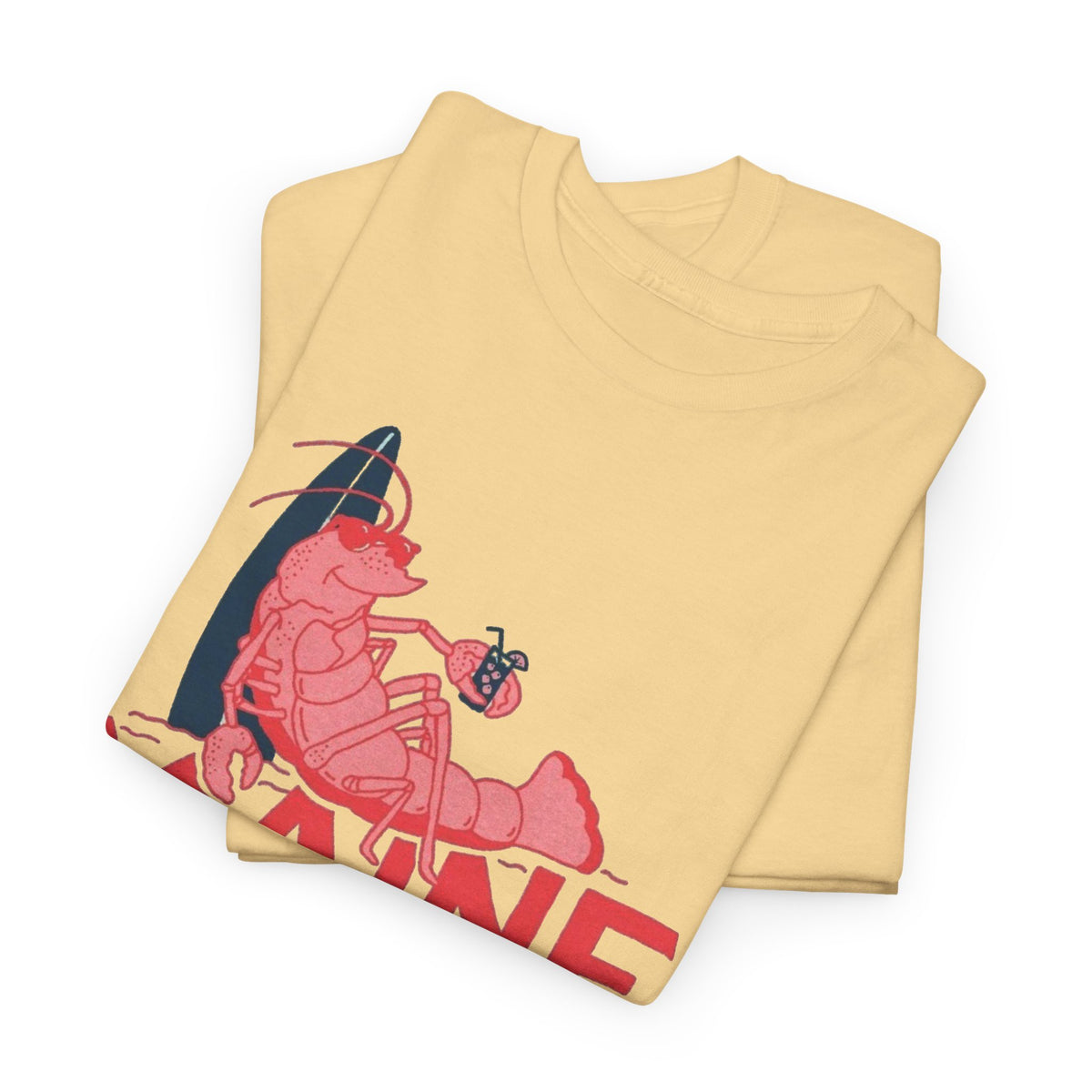 Maine York Beach Lobster Tee | Coastal Vacation Shirt Men's Graphic T Shirt