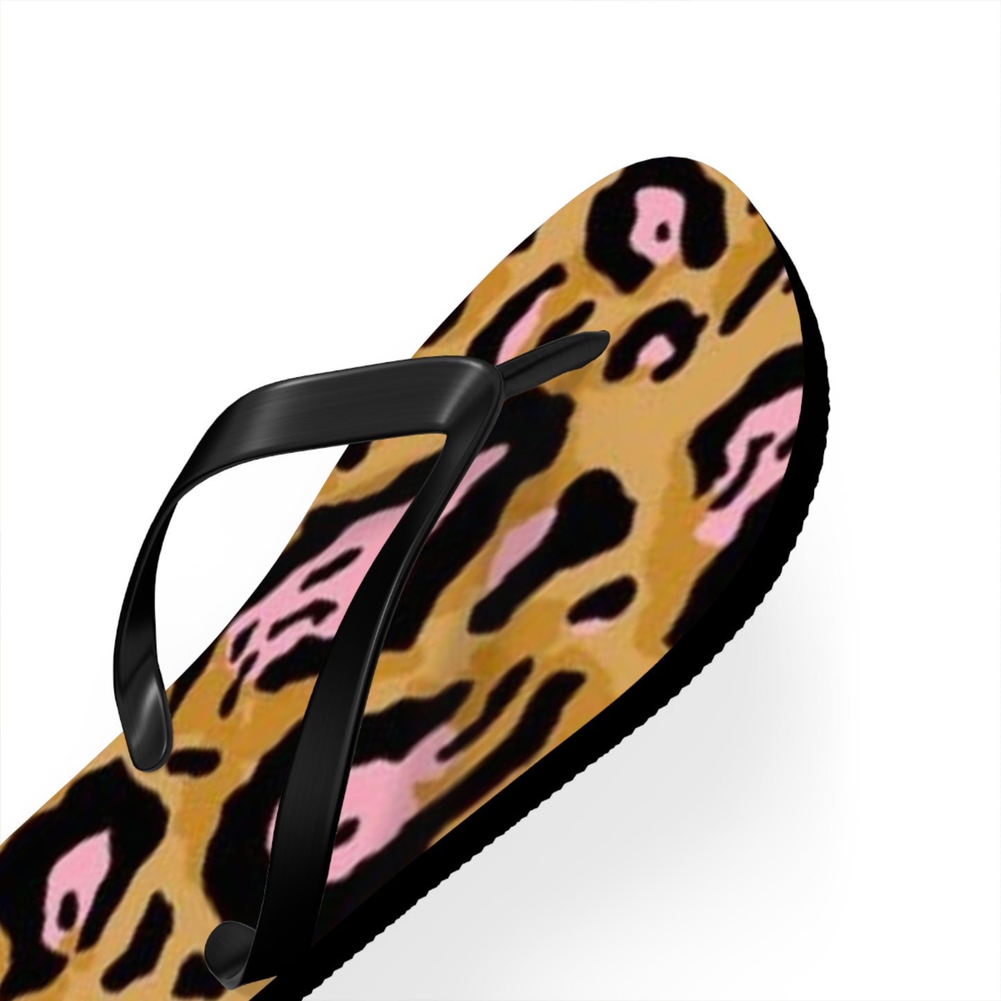 Animal Print Pink Beach Sandals, Slides for Summer, Flip Flops