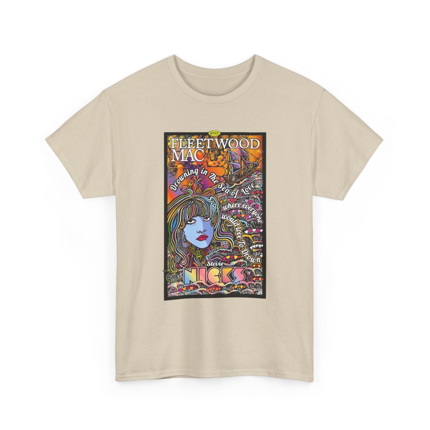 Fleetwood Mac T-shirt graphic vintage art 70s Unisex Heavy Cotton Tee