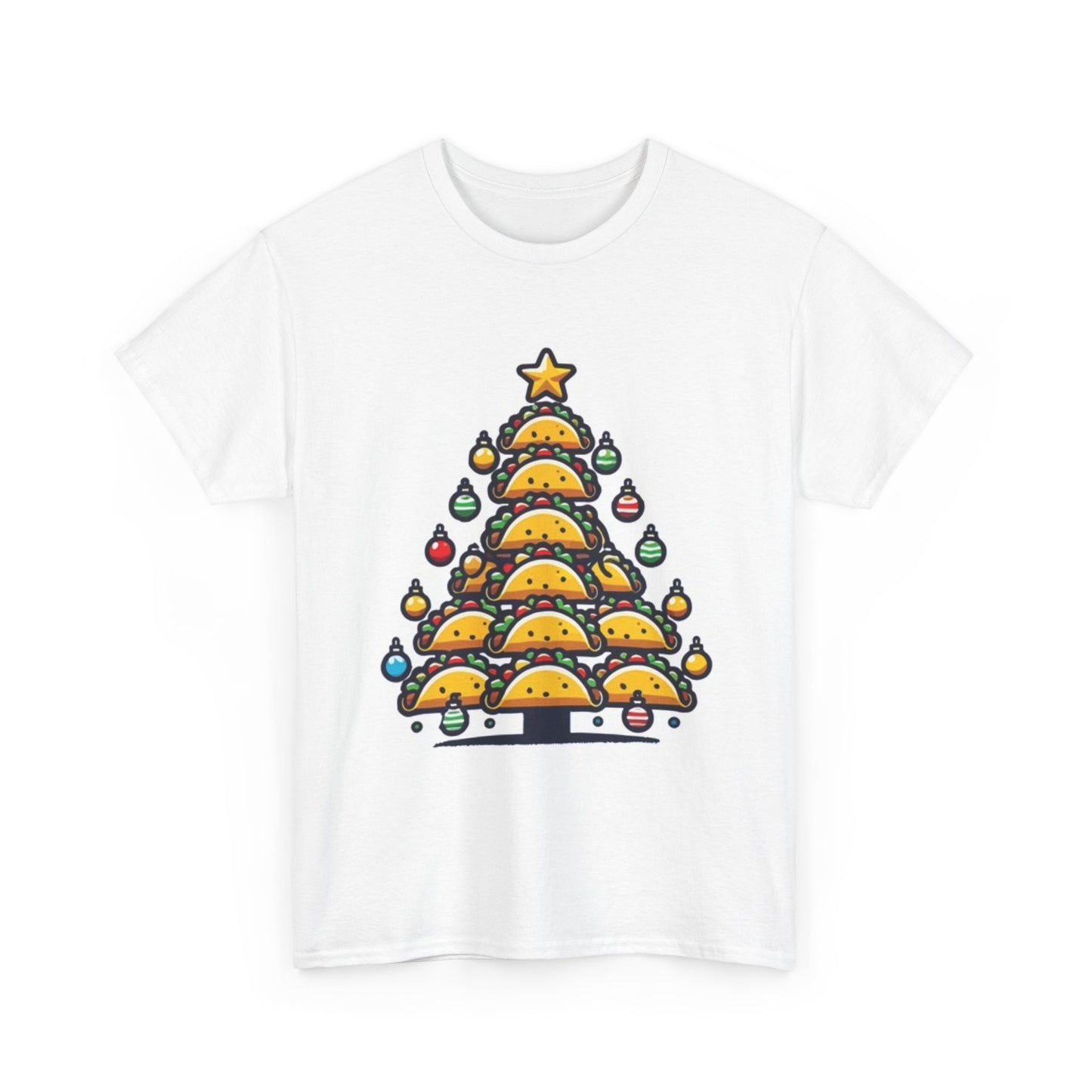 Taco Christmas Tree Funny Shirt Holiday Gift Foodie Unisex Heavy Cotton Tee
