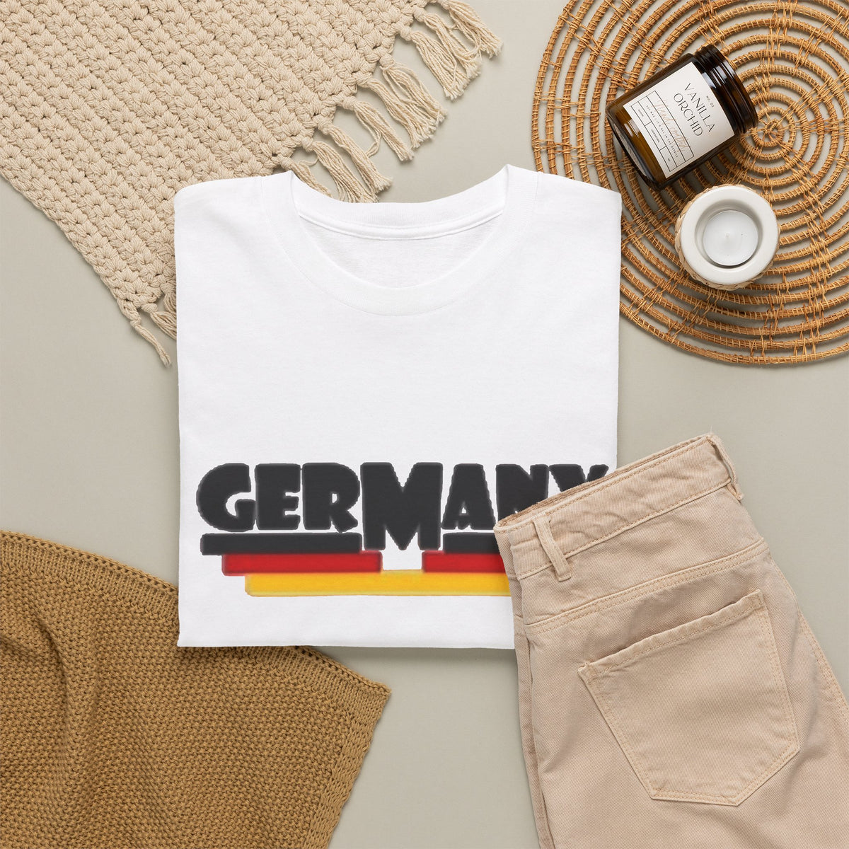 Germany Retro Graphic T Shirt Men's Classic Heavy Cotton Tee