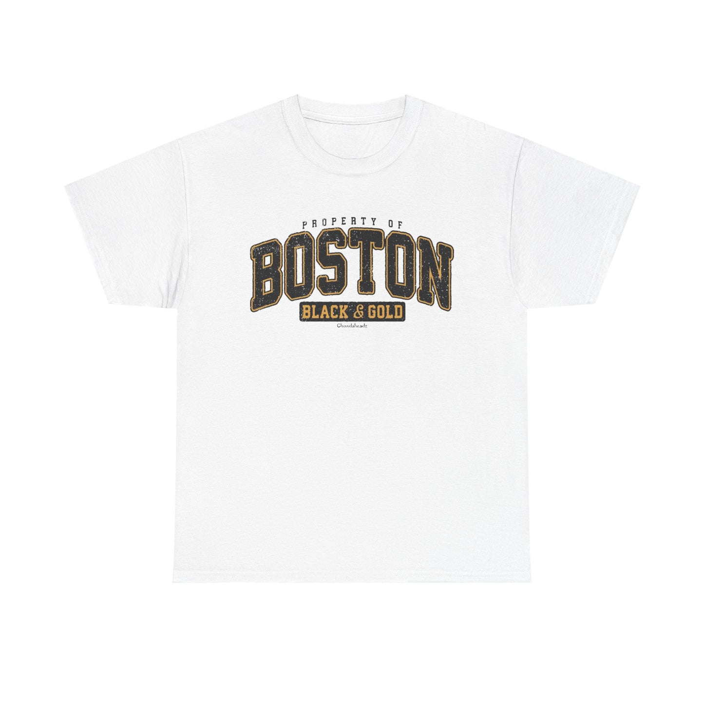 Boston Black And Gold Graphic T Shirt Retro New England Unisex Heavy Cotton Tee