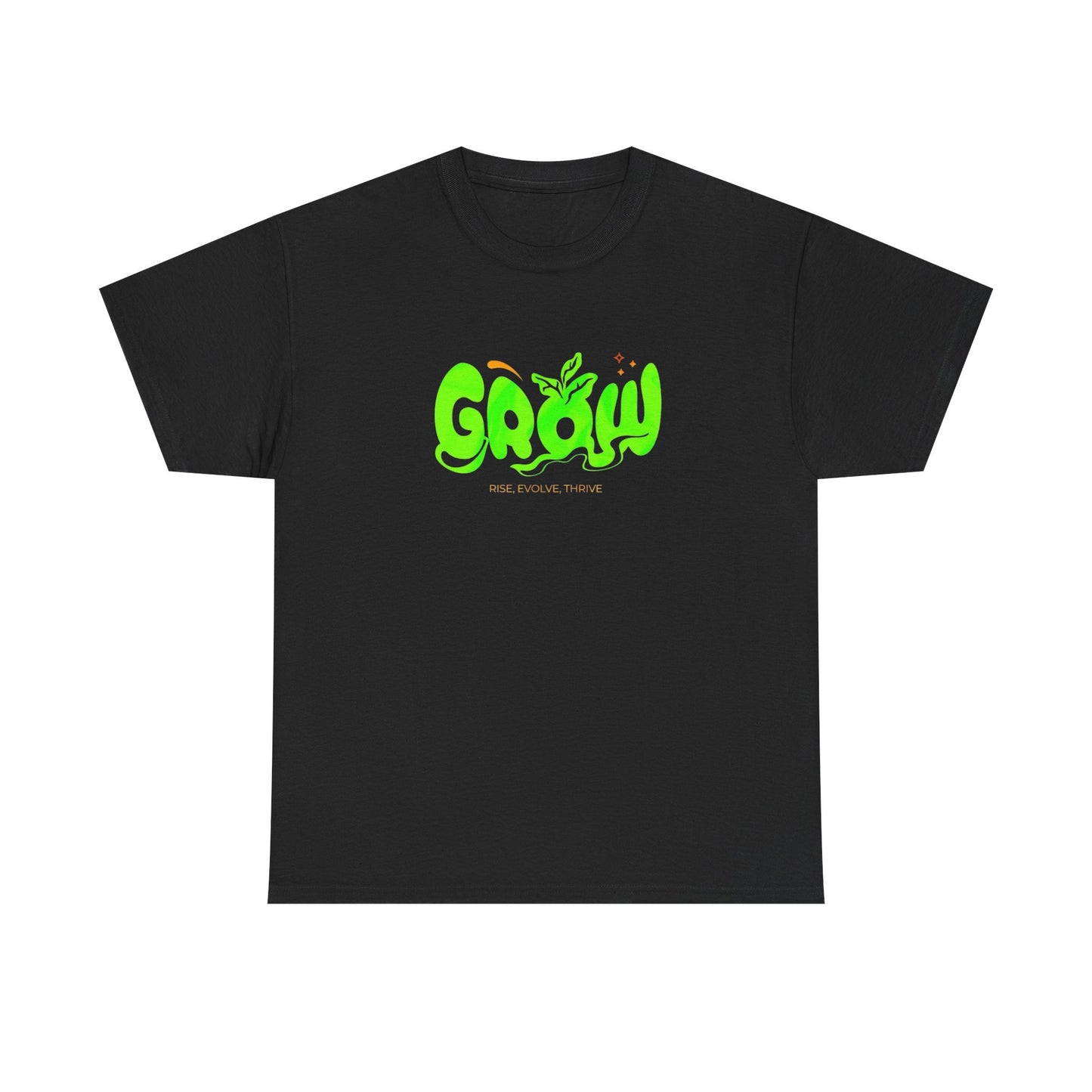 Grow And Evolve Retro Graphic T-Shirt Unisex Heavy Cotton Tee