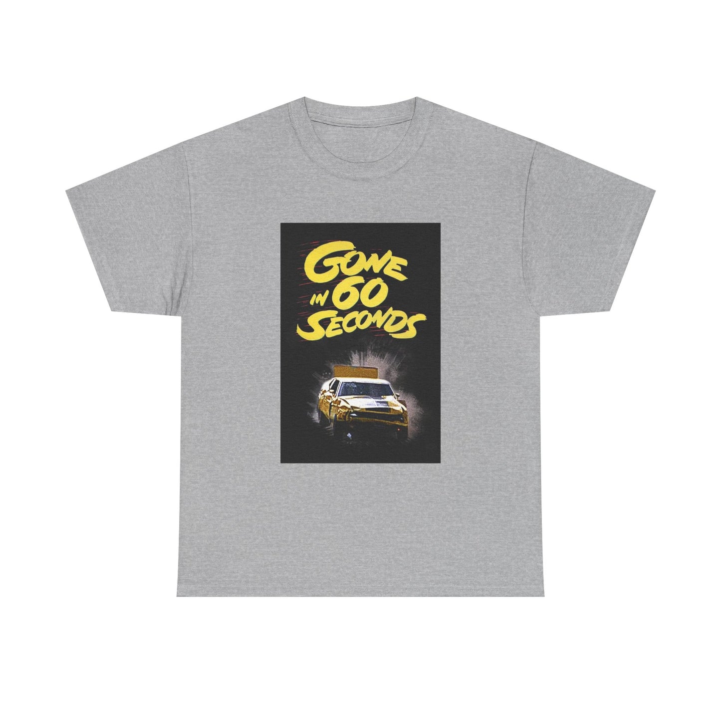 Gone in 60 Seconds Tshirt Vintage Ford Mustang Retro Poster Unisex Heavy Cotton
