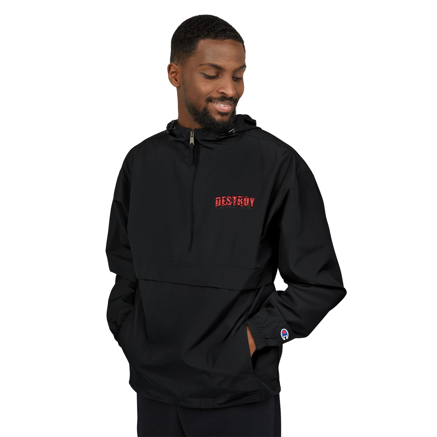 Destroy Logo Champion Unisex Packable Anorak Jacket Windbreaker