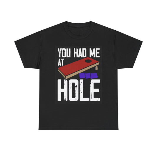 Corn Hole Graphic T SHIRT Funny NEW Summer OUTDOORS Unisex Heavy Cotton Tee