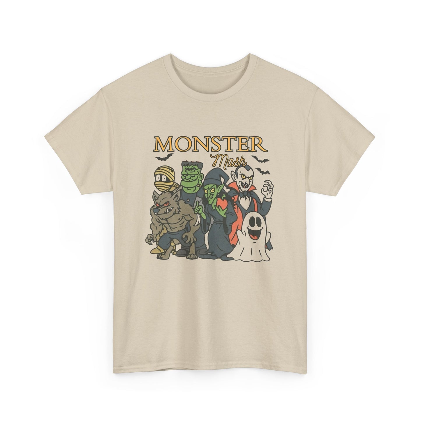 Monster Mash Halloween Graphic T Shirt NEW Unisex Heavy Cotton Tee