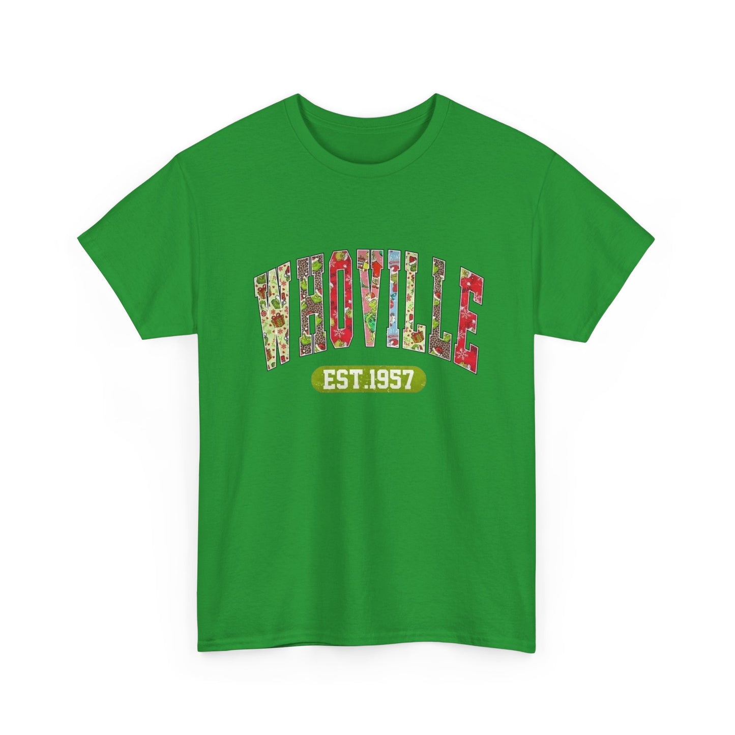 Whoville The Grinch Christmas Graphic T Shirt Unisex NEW Heavy Cotton Tee