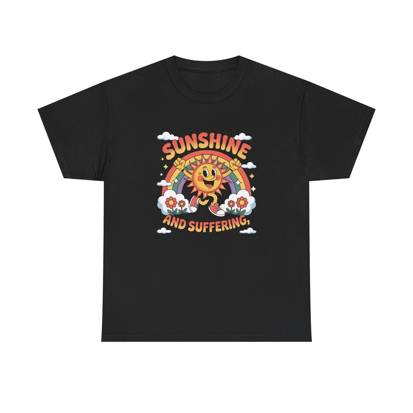 Sunshine And Suffering Graphic T Shirt Unisex Heavy Cotton Tee NEW Gift