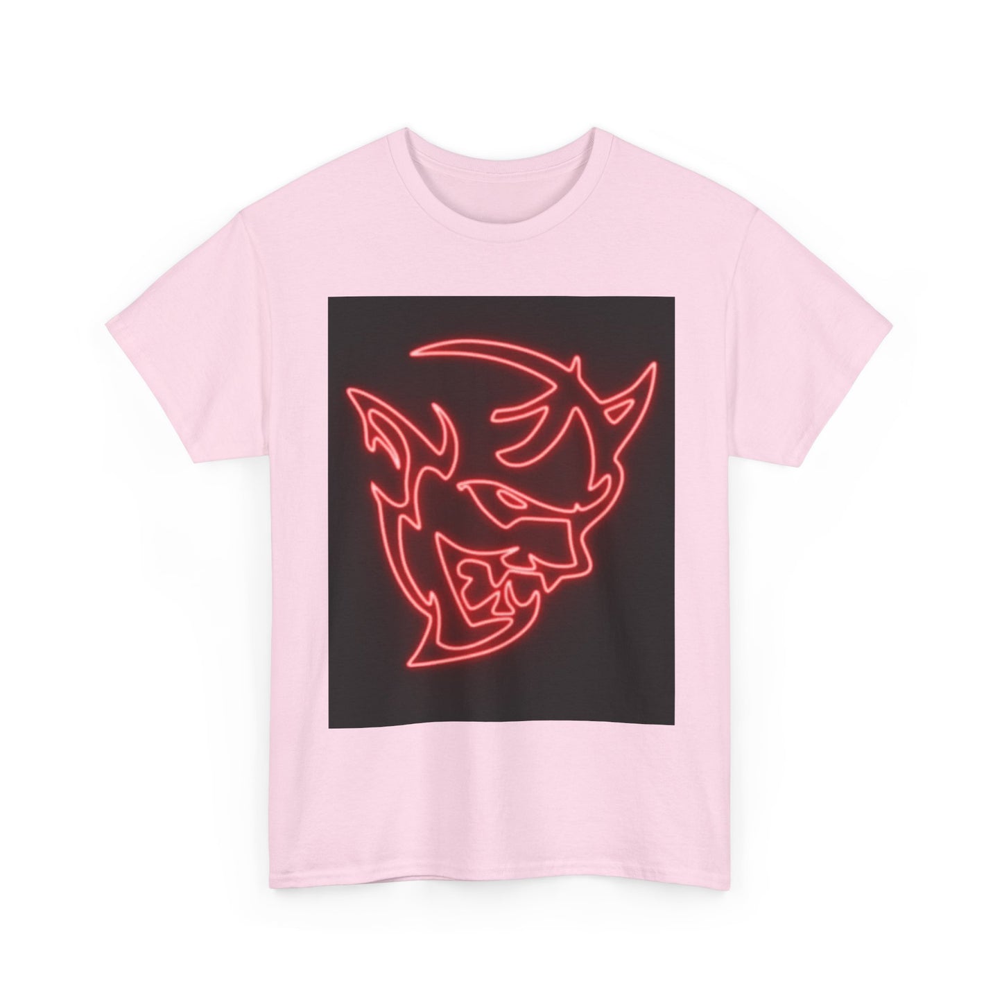 Dodge Demon Tshirt Hellcat Charger Logo Challenger Mopar Unisex Heavy Cotton Tee