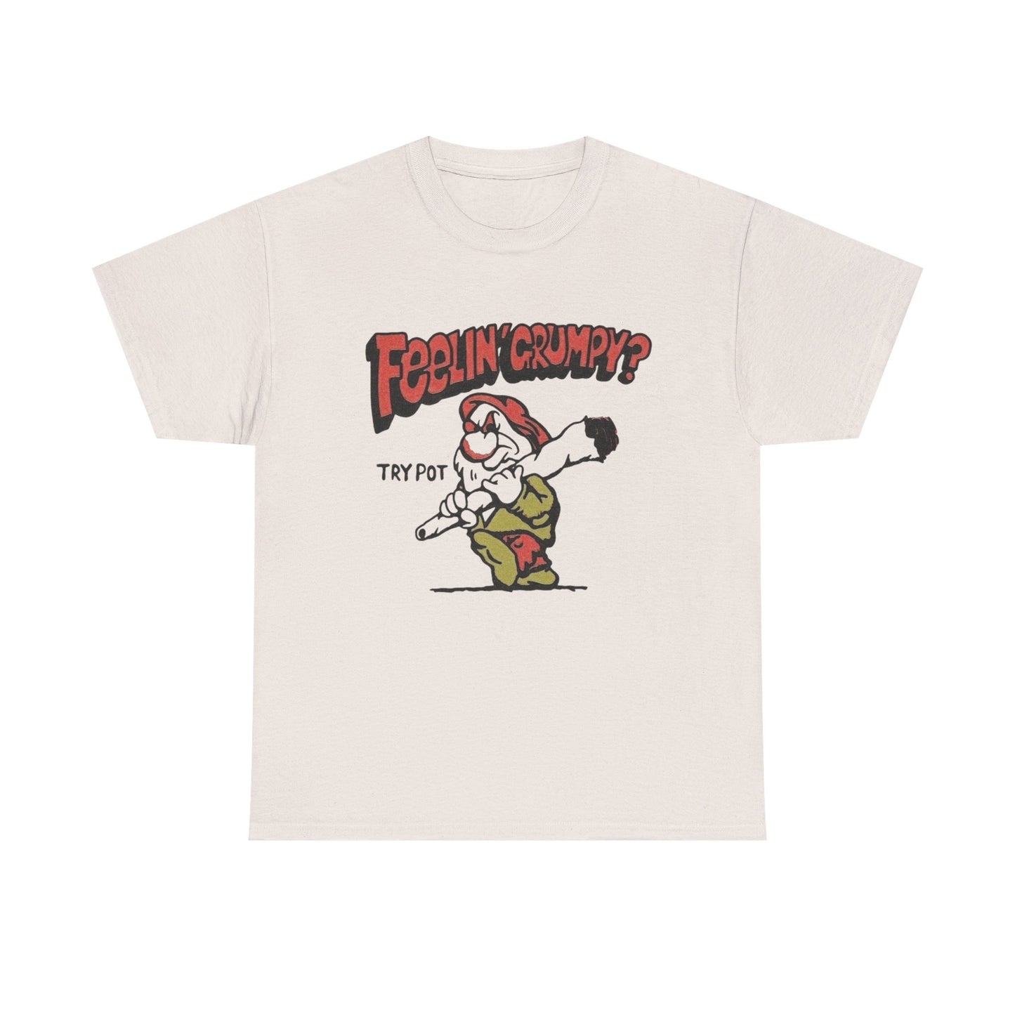 Feeling Grumpy Try Pot Vintage Graphic T-Shirt Unisex Heavy Cotton Tee