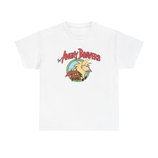 The Angry Beavers 90s Vintage Graphic T-Shirt Unisex Heavy Cotton Tee Gift NEW