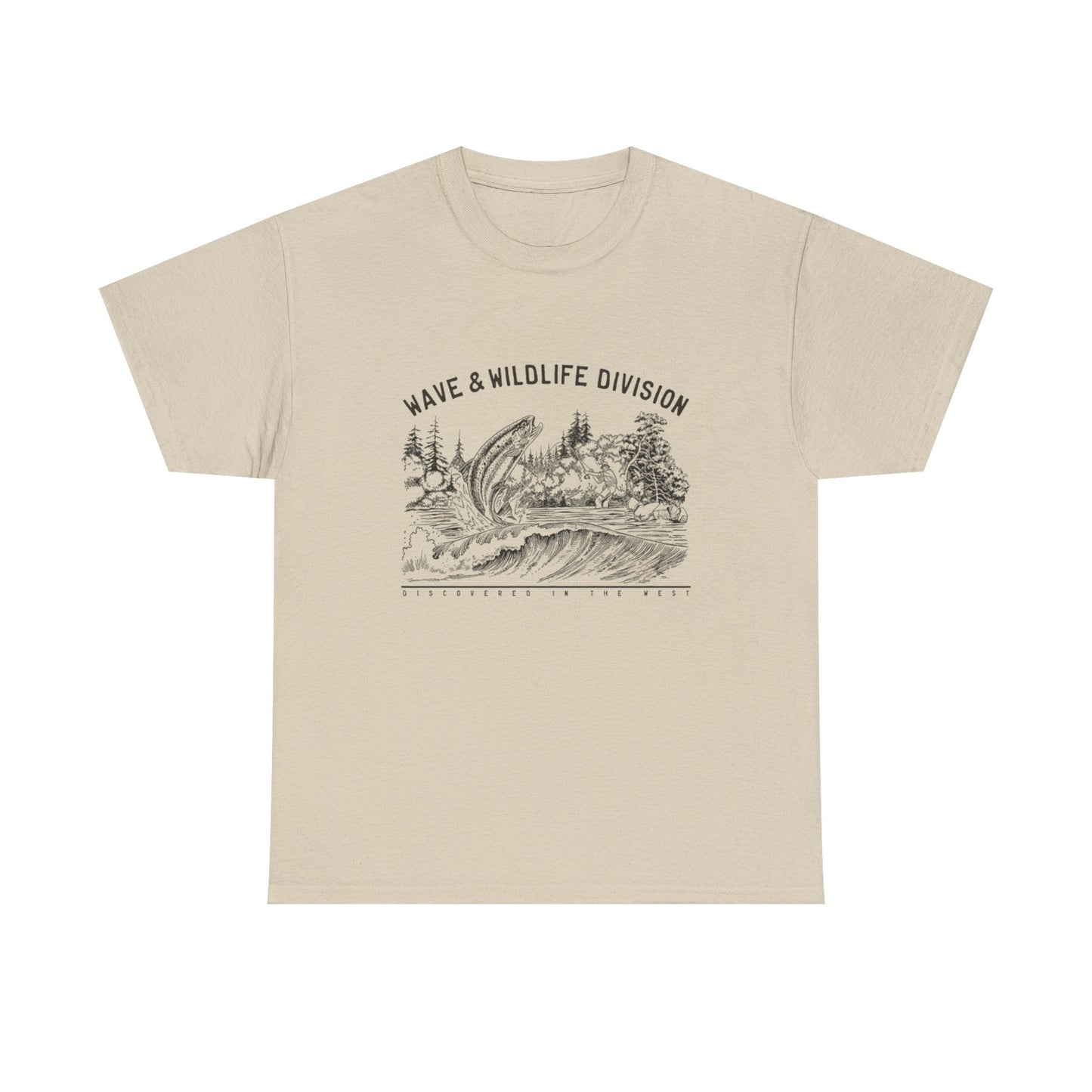 Wave And Wildlife Division Graphic T Shirt Unisex Heavy Cotton Tee