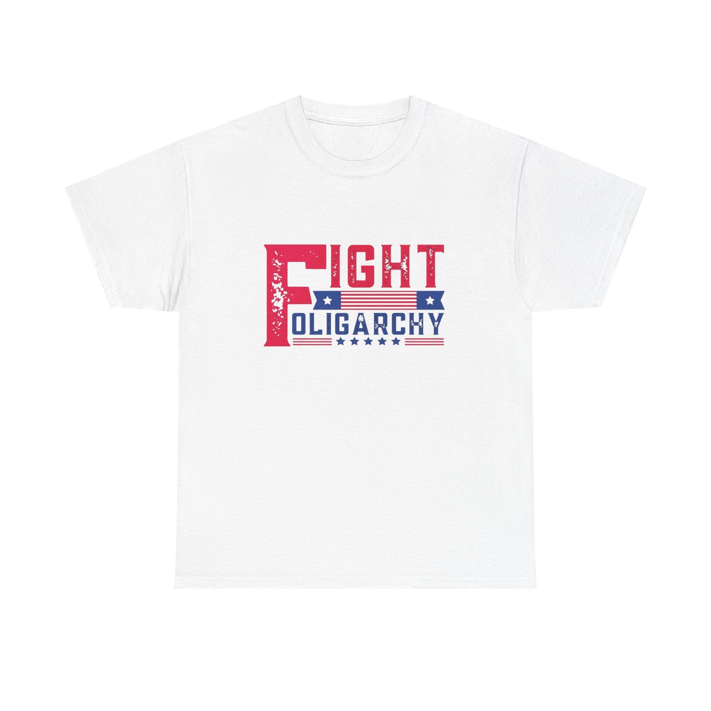 Fight Oligarchy Tour AOC Sanders Graphic T Shirt Unisex Heavy Cotton Tee