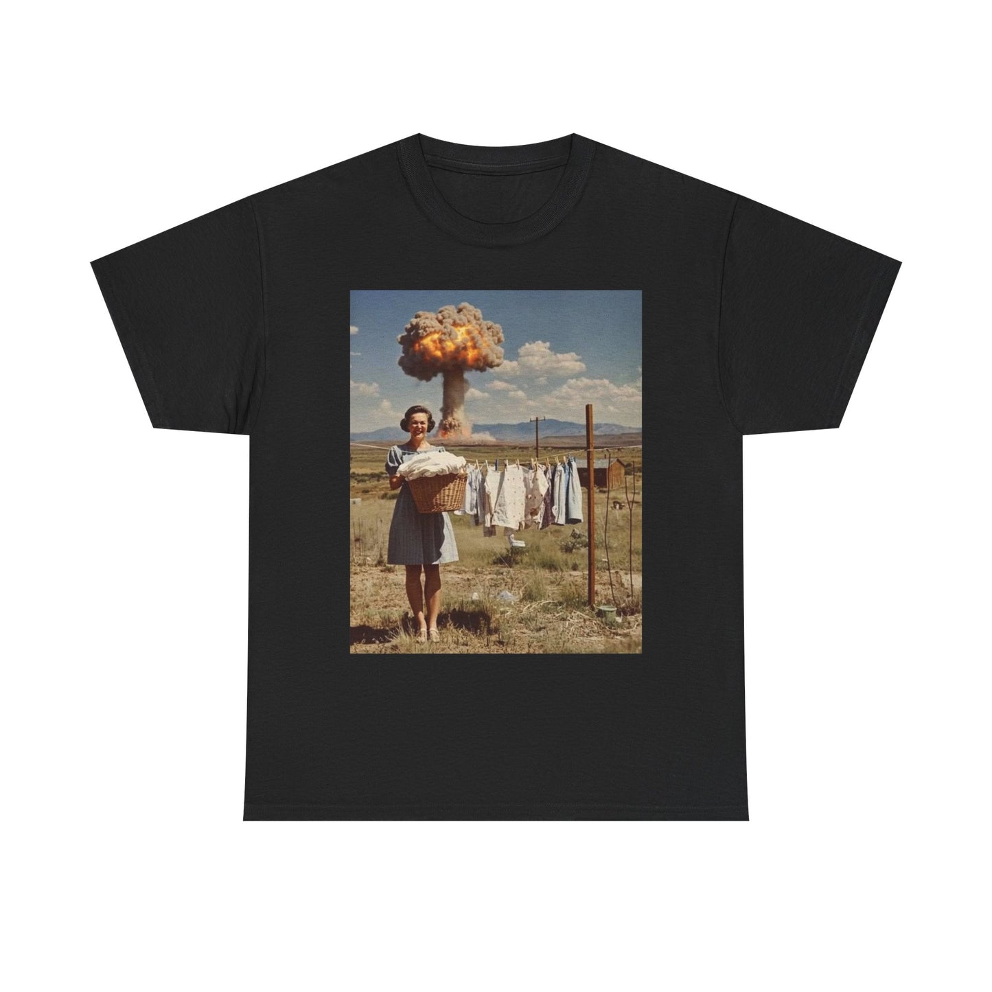 Nuclear Testing Vintage Funny T Shirt Unisex Heavy Cotton Tee