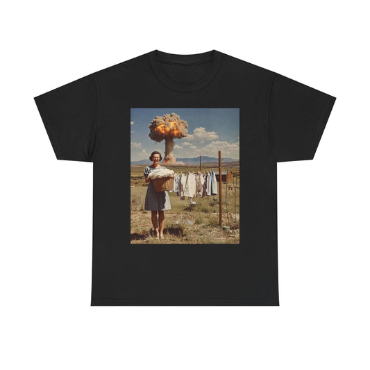 Nuclear Testing Vintage Funny T Shirt Unisex Heavy Cotton Tee