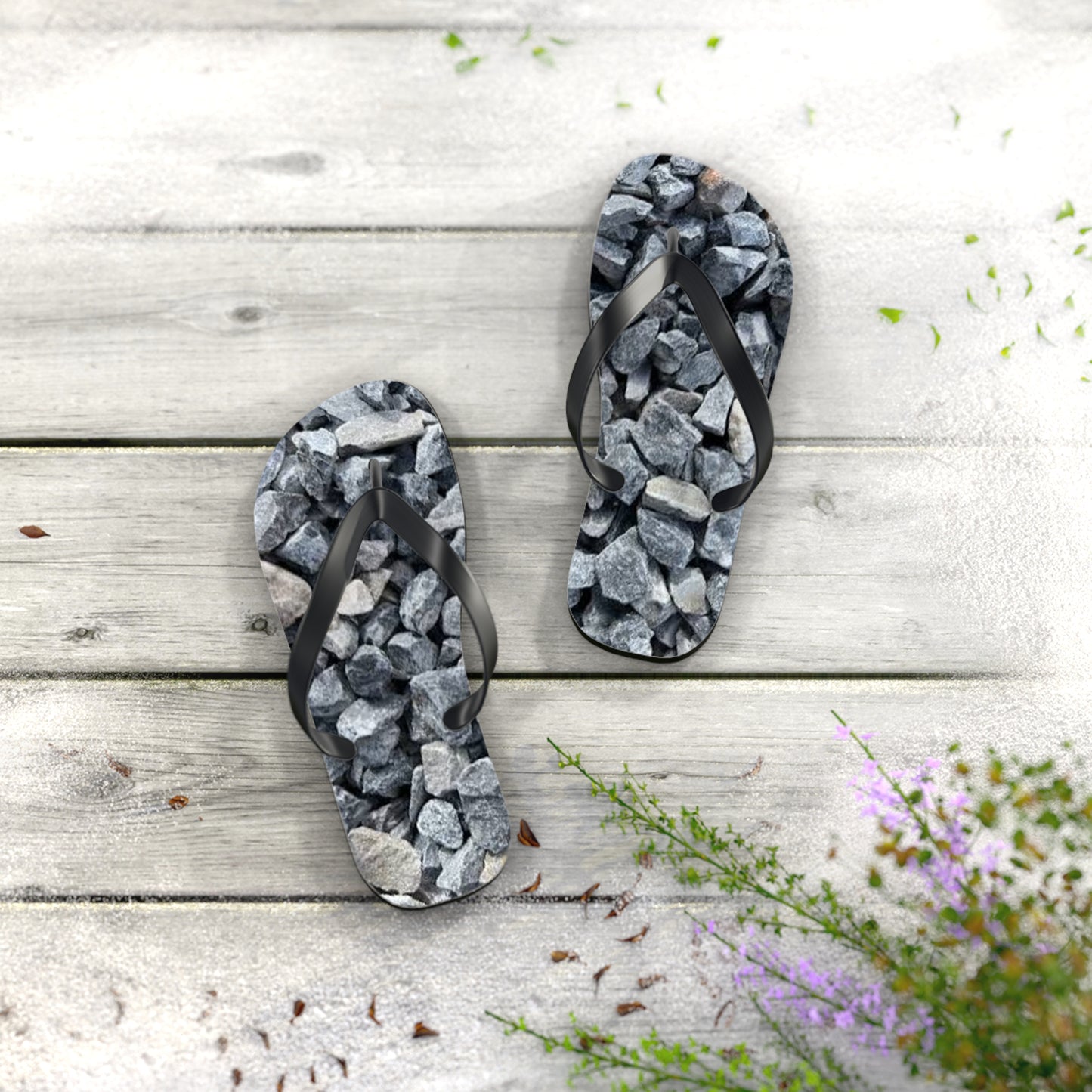 Stones Summer Sandals, Beach Shoes, Vacation Flip Flops, Pool Slides