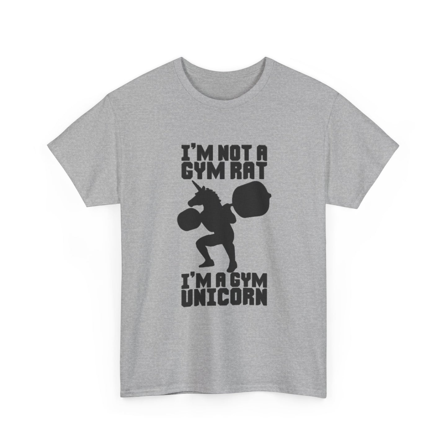 Gym Rat Shirt Funny Lifting Gear Workout Training Comedy Unisex Heavy Cotton Tee
