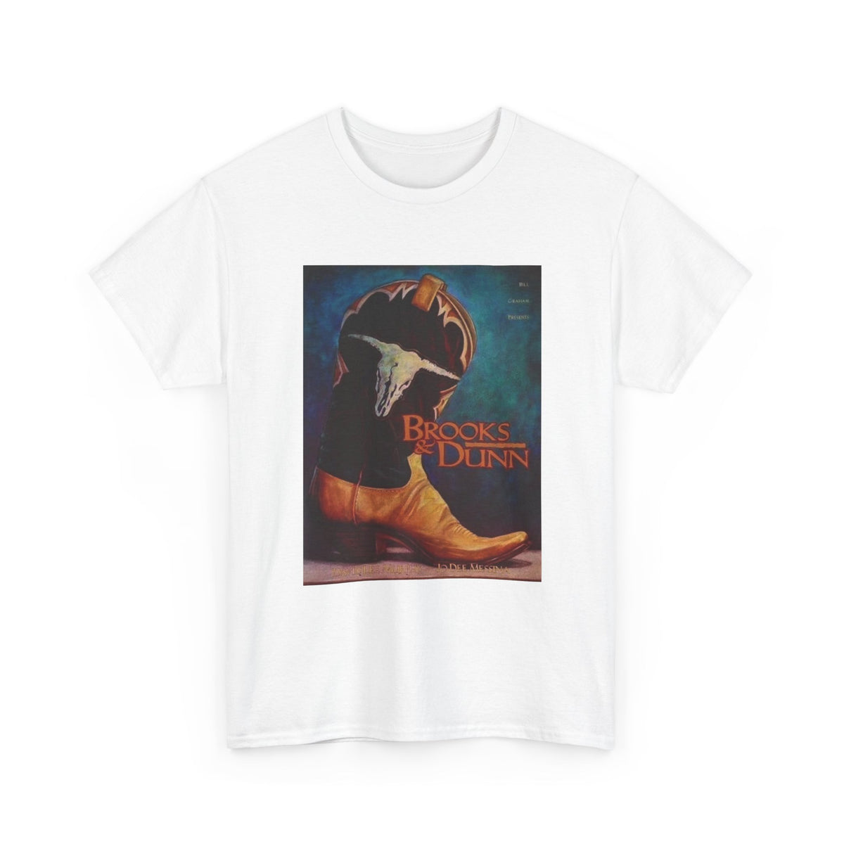 Brooks And Dunn Tshirt Retro Country Short Sleeve Unisex Heavy Cotton Tee Merch